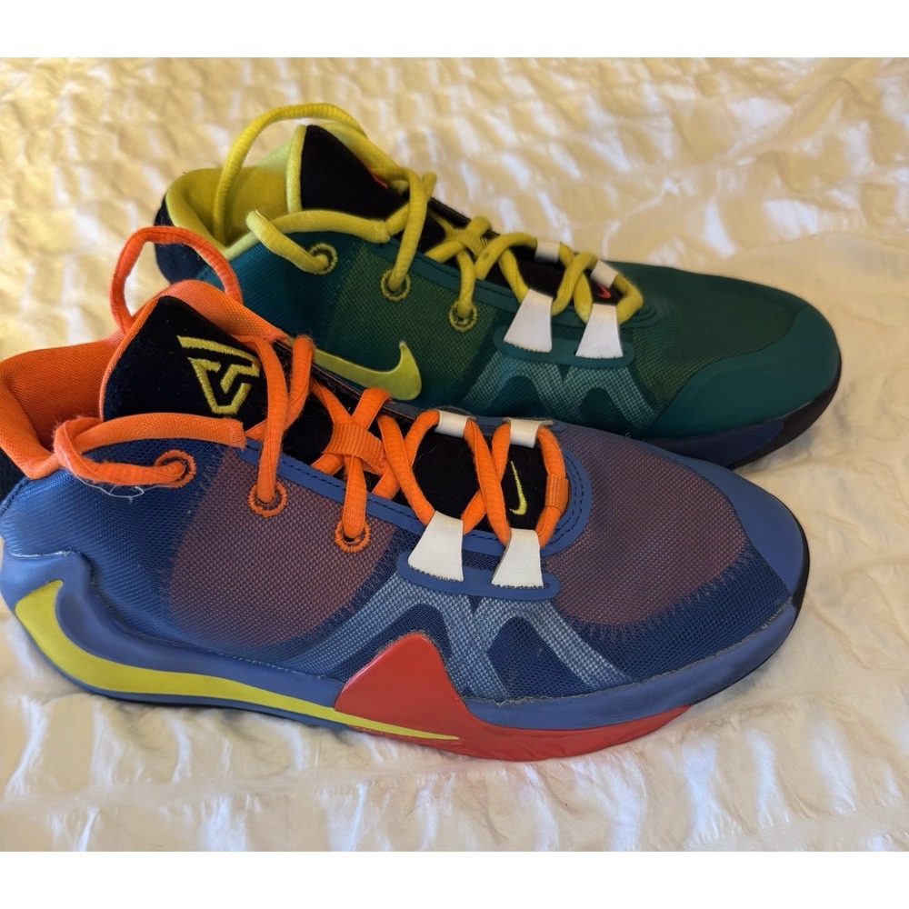 Giannis Freak 1 What The Size 5.5 Kids Basketball‎ Shoes Green Blue Orange